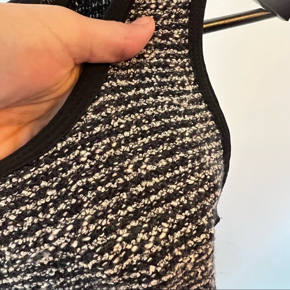 Club Monaco Textured Sleeveless Dress | Black & Grey, 0 - Picture 4 of 7